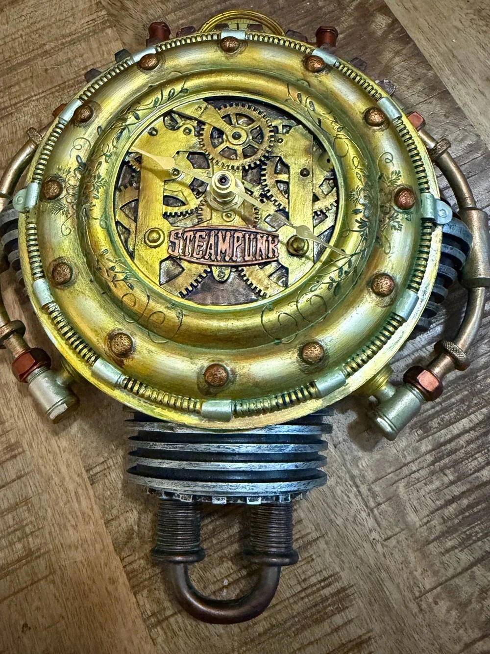 Pacific Steampunk Wall Clock Industrial Novelty Father’s Day Battery Powered